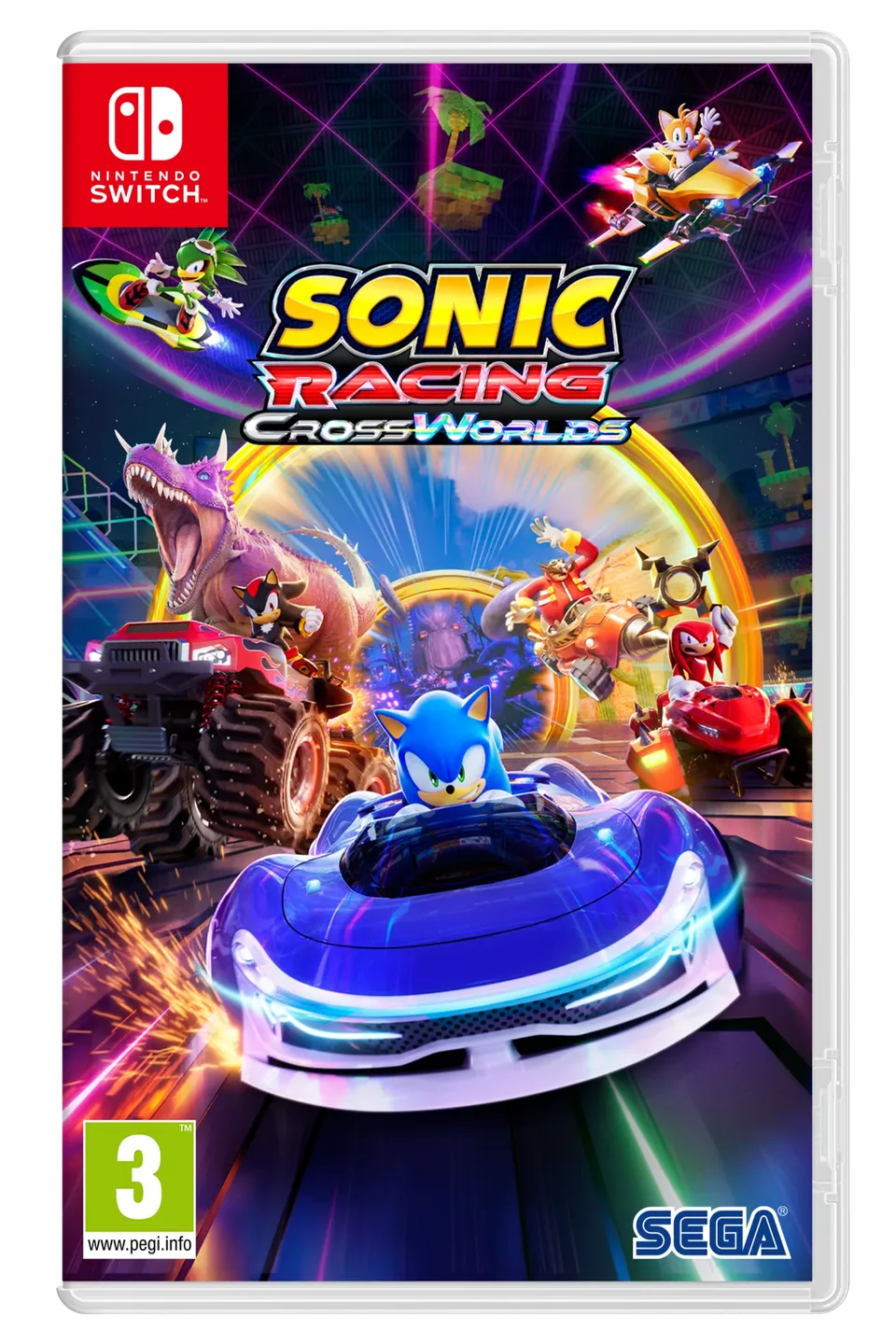 Cover van Sonic Racing: CrossWorlds voor Nintendo Switch.