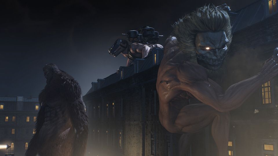 Scène uit Attack on Titan 3.