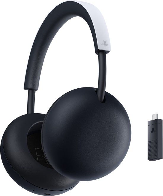 Witte PlayStation PULSE draadloze gaming headset.