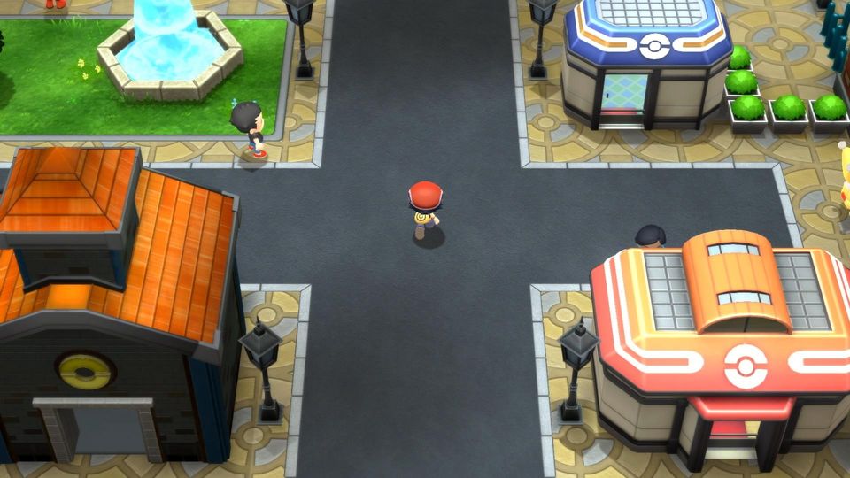 Gameplay uit Pokémon Brilliant Diamond en Shining Pearl.