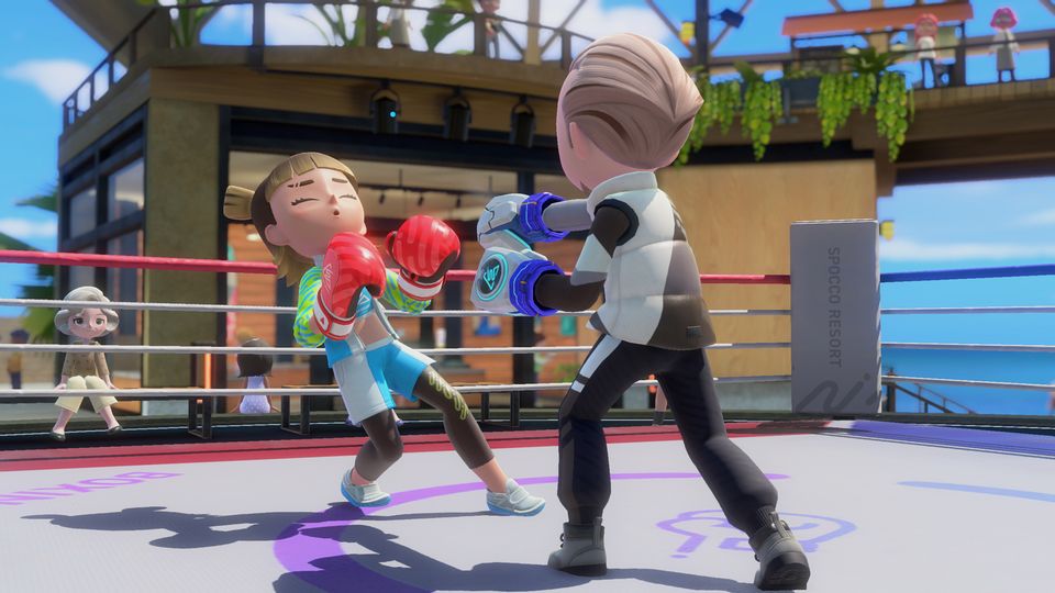 Sportactiviteit op Wuhu-eiland in Nintendo Switch Sports Resort.