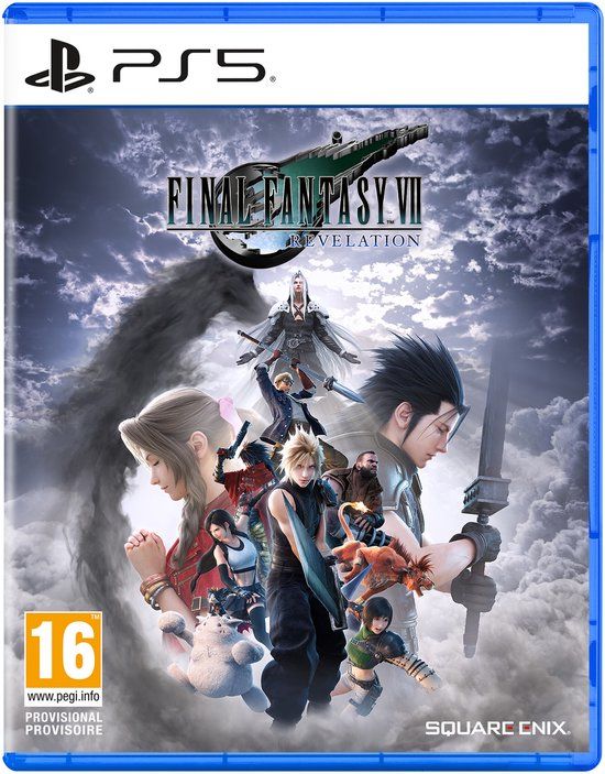 Verpakking van Final Fantasy VII Revelation voor PS5 met Magic: The Gathering-promokaart.