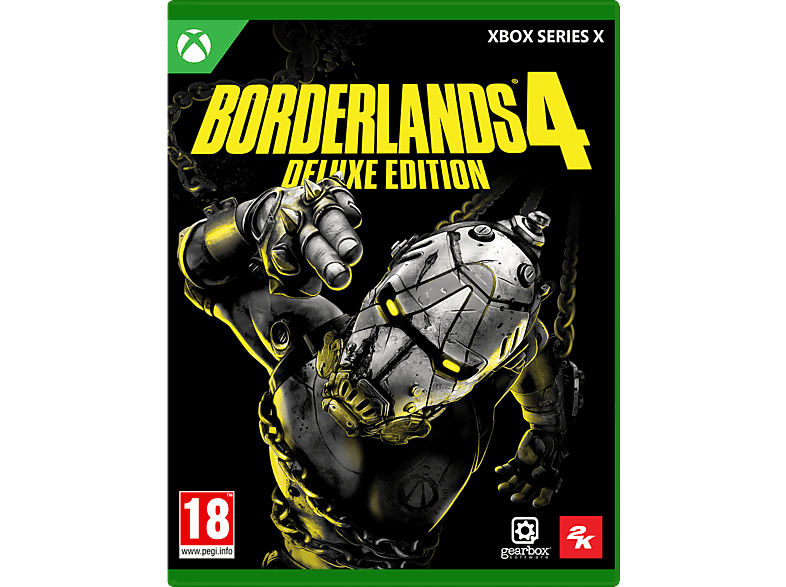 Verpakking van de Deluxe Edition van Borderlands 4 voor Xbox Series X.