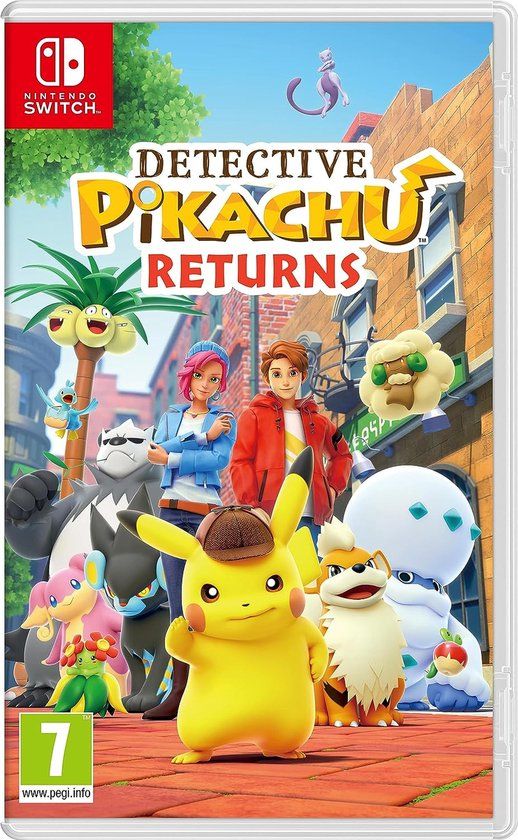 Doos van Detective Pikachu Returns voor Nintendo Switch.