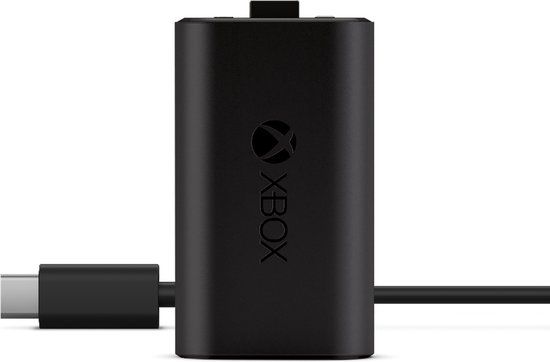 Xbox Play and Charge Kit met oplaadbare accu en USB-C-kabel.