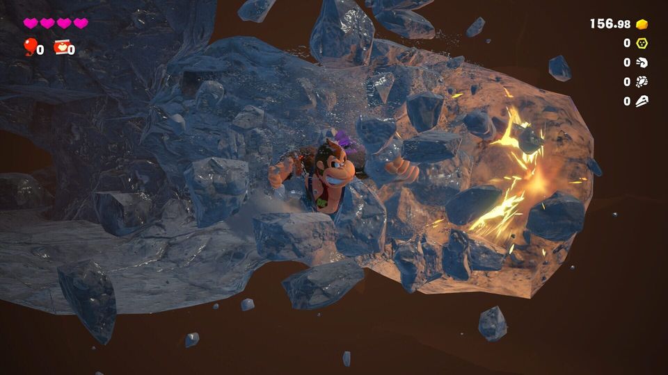 Gameplaybeeld uit Donkey Kong Bananza.