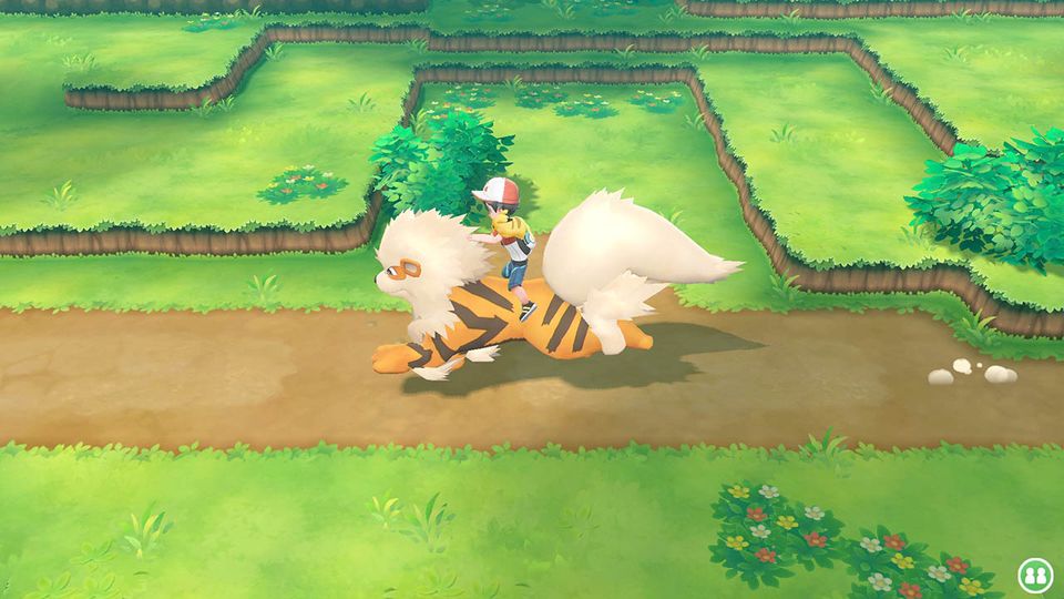 Een Pokémon-gevecht in Pokémon: Let's Go, Pikachu!