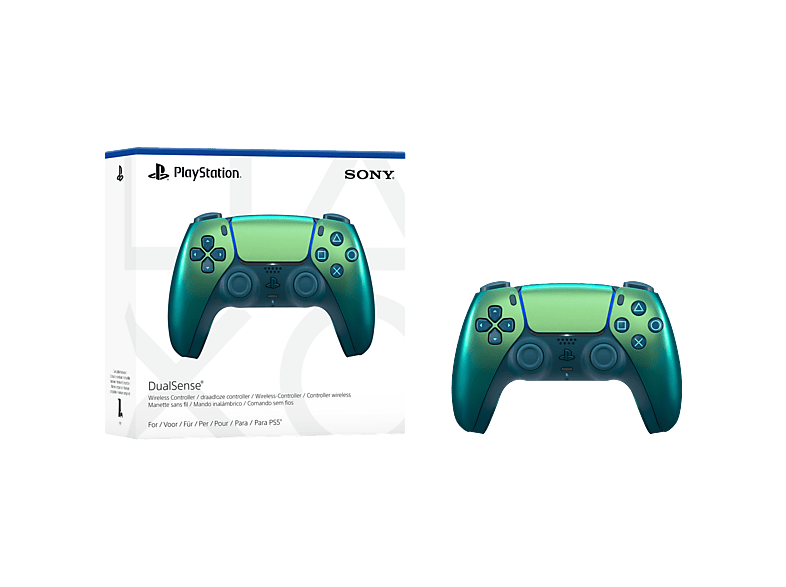 DualSense draadloze controller in Chroma Teal.