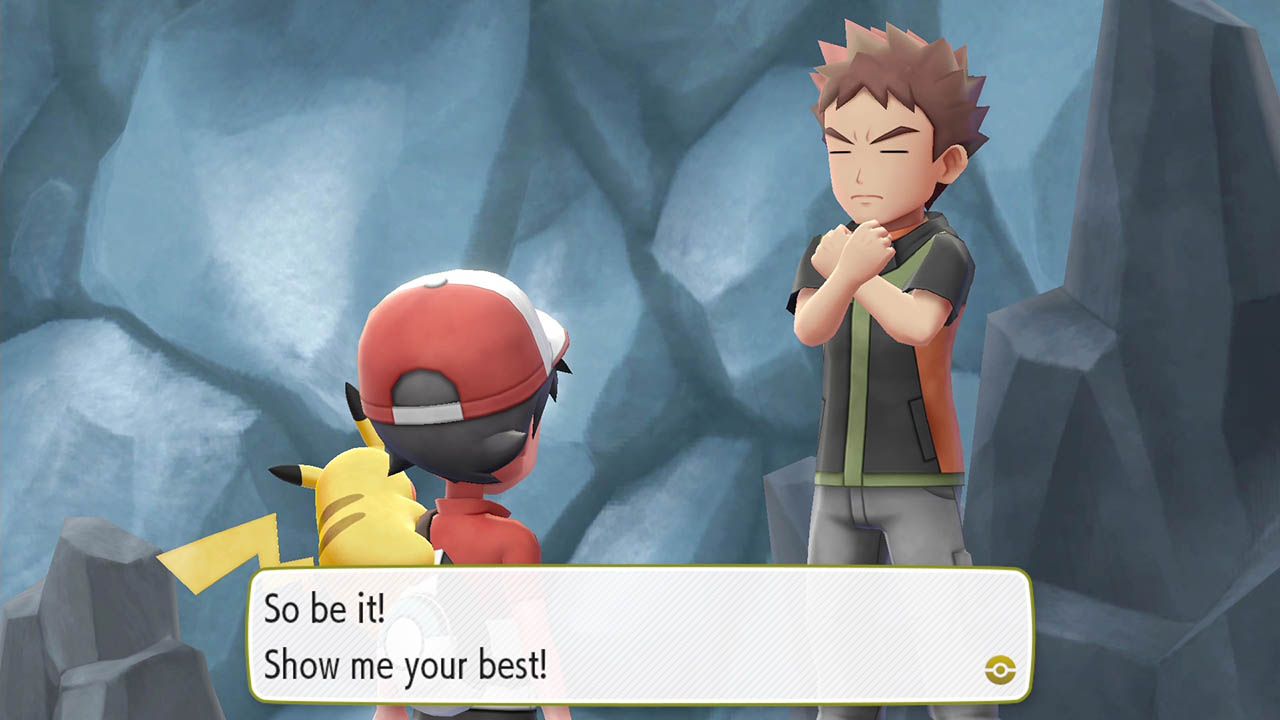 Een trainer met Pikachu in de Kanto-regio in Pokémon: Let's Go, Pikachu!