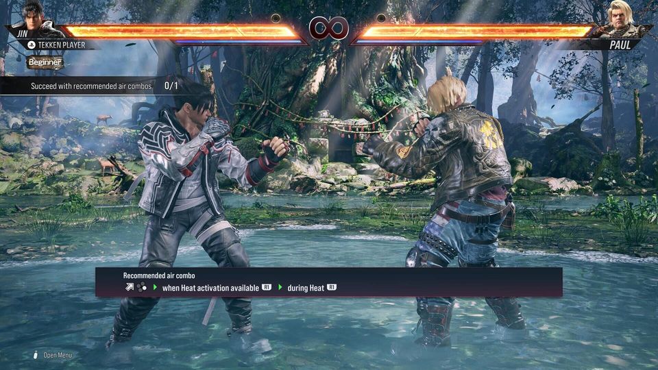 Een combo met effecten in Tekken 8.