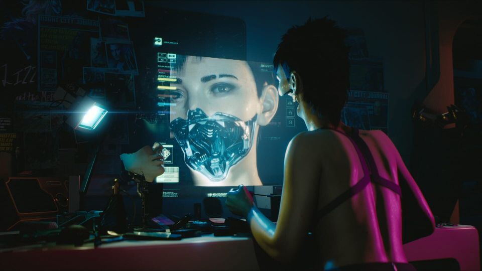 Scène uit Cyberpunk 2077.