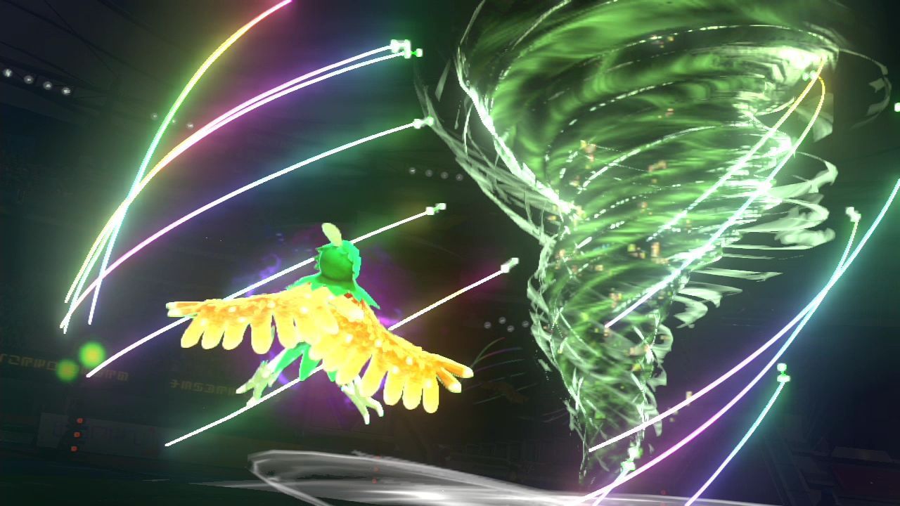 Twee Pokémon vechten tegen elkaar in een arena in Pokkén Tournament DX.
