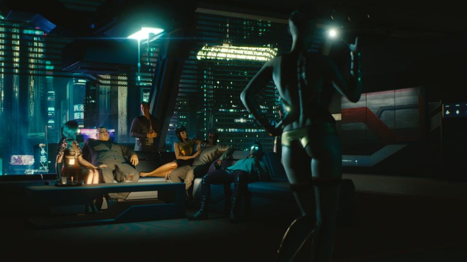 Scène uit Cyberpunk 2077.