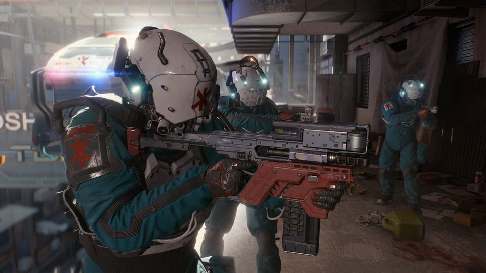 Scène uit Cyberpunk 2077.