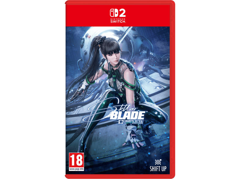 Doosomslag van Stellar Blade Complete Edition voor Nintendo Switch 2.