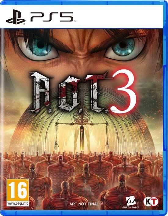 Verpakking van Attack on Titan 3 voor PS5.