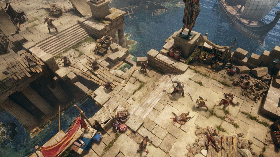 Strijd tegen mythologische wezens in Titan Quest II.