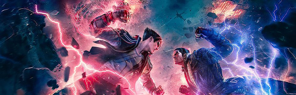 Panoramische artwork van Tekken 8 met vechters.