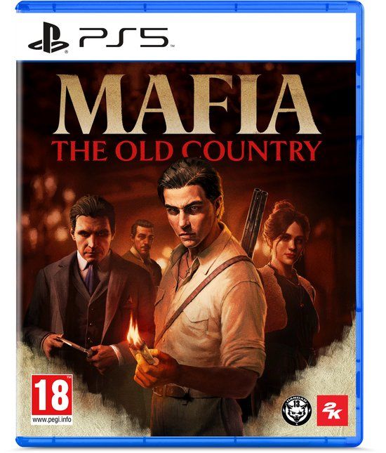 Verpakking van Mafia: The Old Country voor PlayStation 5.