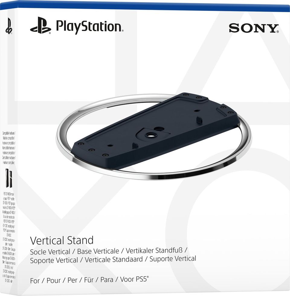 Verpakking van de PlayStation 5 Vertical Stand.