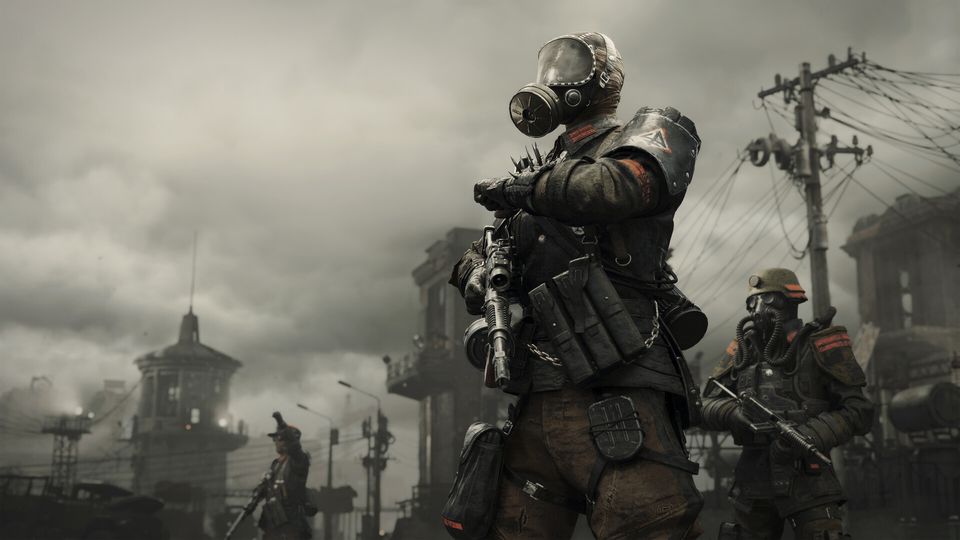 Gameplay uit Metro 2039 in de tunnels van de Moskouse metro.