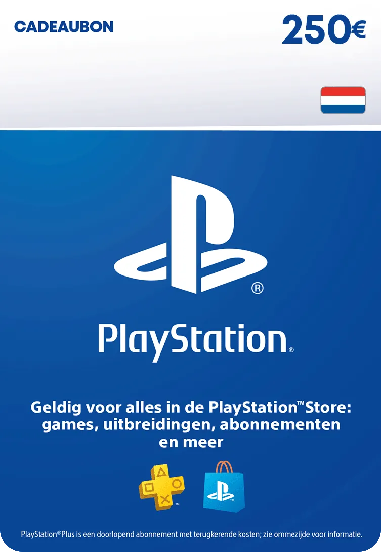 PlayStation Store-tegoedkaart van 250 euro.