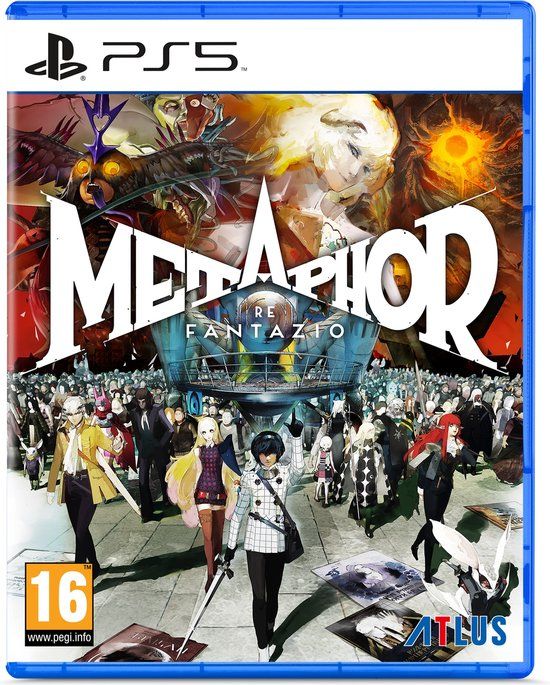 Doosomslag van Metaphor: ReFantazio voor PlayStation 5.
