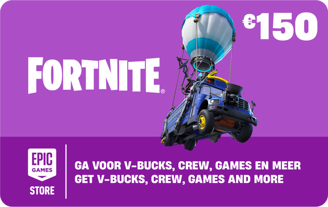 Fortnite cadeaukaart 150 euro