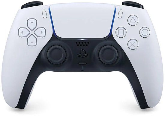 Witte DualSense draadloze controller voor PlayStation 5.