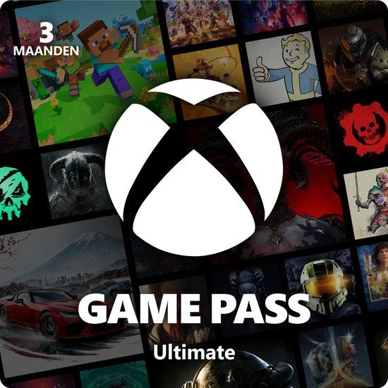 Kaart van Xbox Game Pass Ultimate voor 3 maanden.