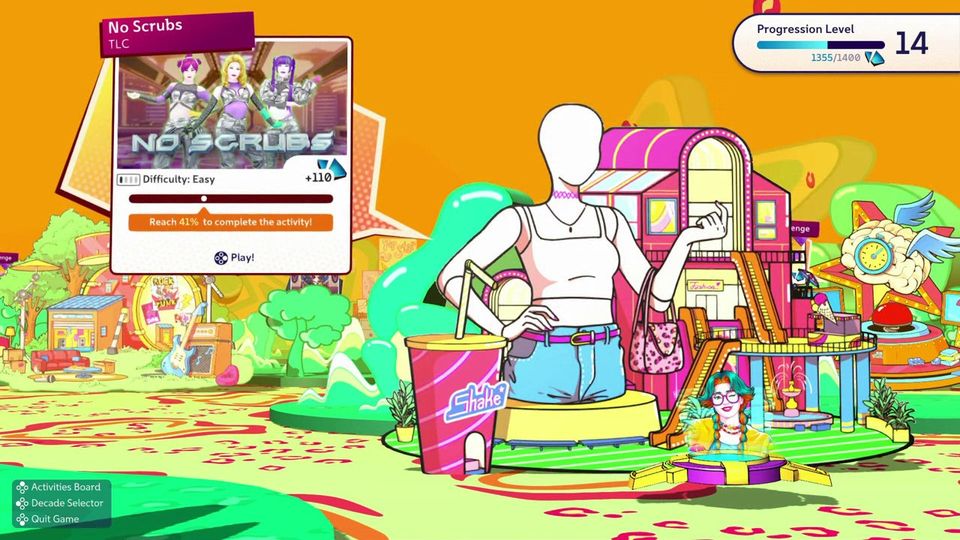 Scène uit Just Dance: Decades of Hits.