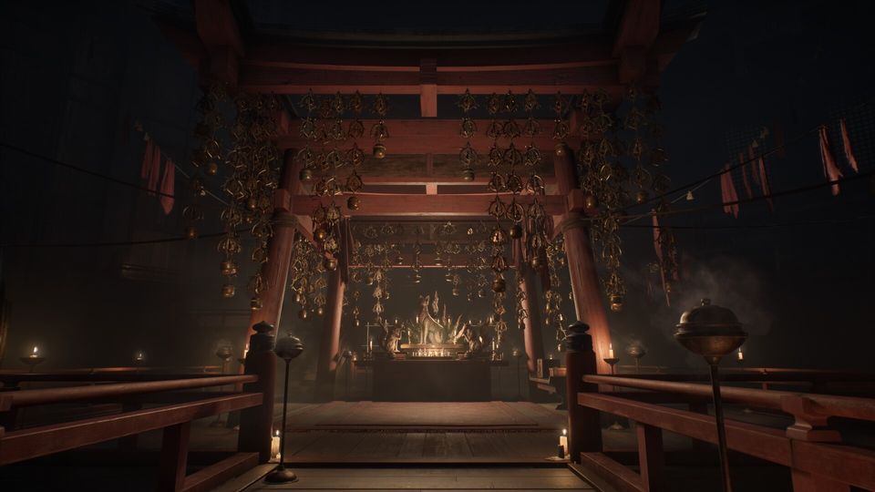 Verlaten huis in een Japans bergdorp uit de jaren zestig.