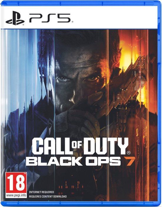 Verpakking van Call of Duty: Black Ops 7 voor PlayStation 5.
