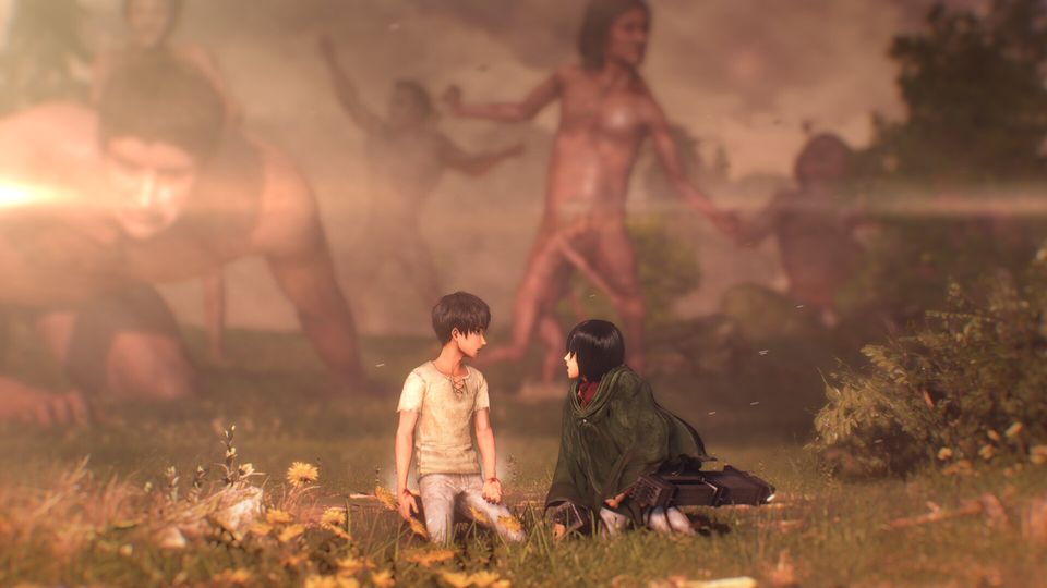 Scène uit Attack on Titan 3.