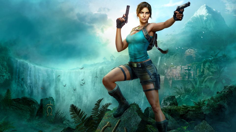 Key art van Tomb Raider: Legacy of Atlantis met Lara Croft.