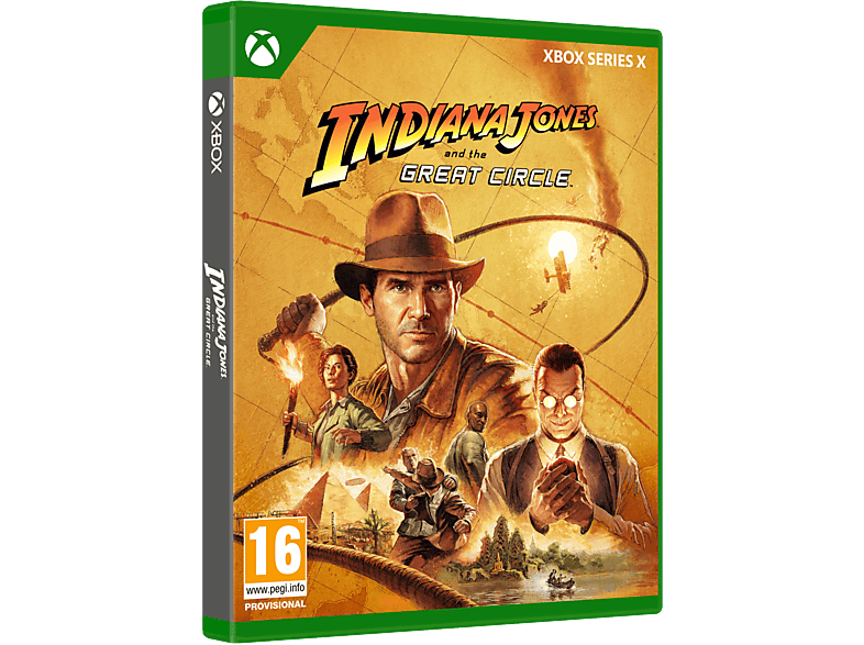 Verpakking van Indiana Jones and the Great Circle voor Xbox Series X.