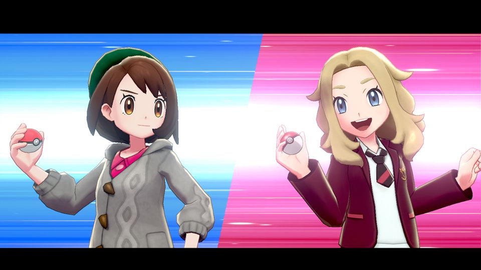 Gameplay uit Pokémon Sword en Shield in de Galar-regio.