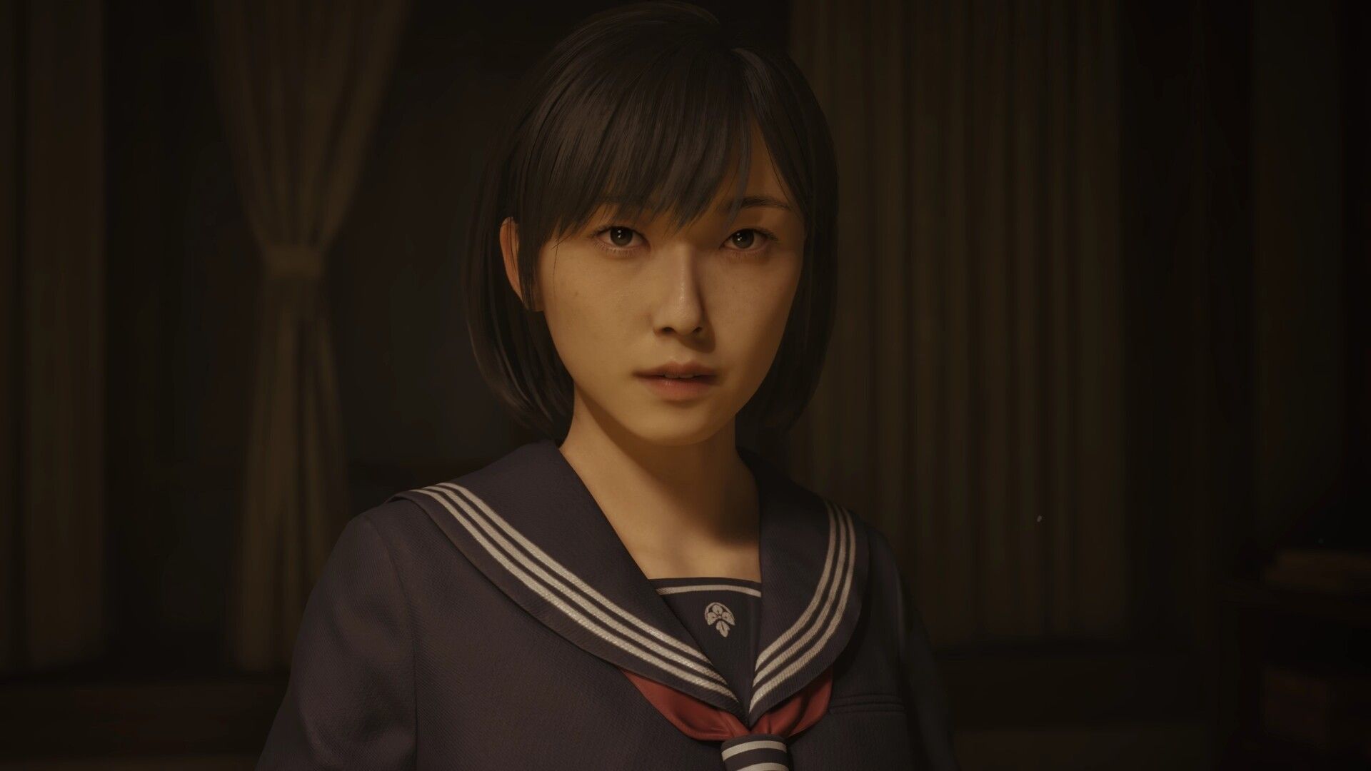 Hinako loopt door de mistige straten van Ebisugaoka.