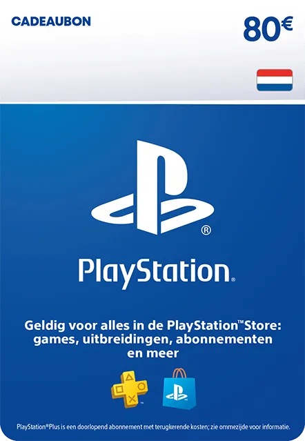 PlayStation Store-tegoedkaart van 80 euro.