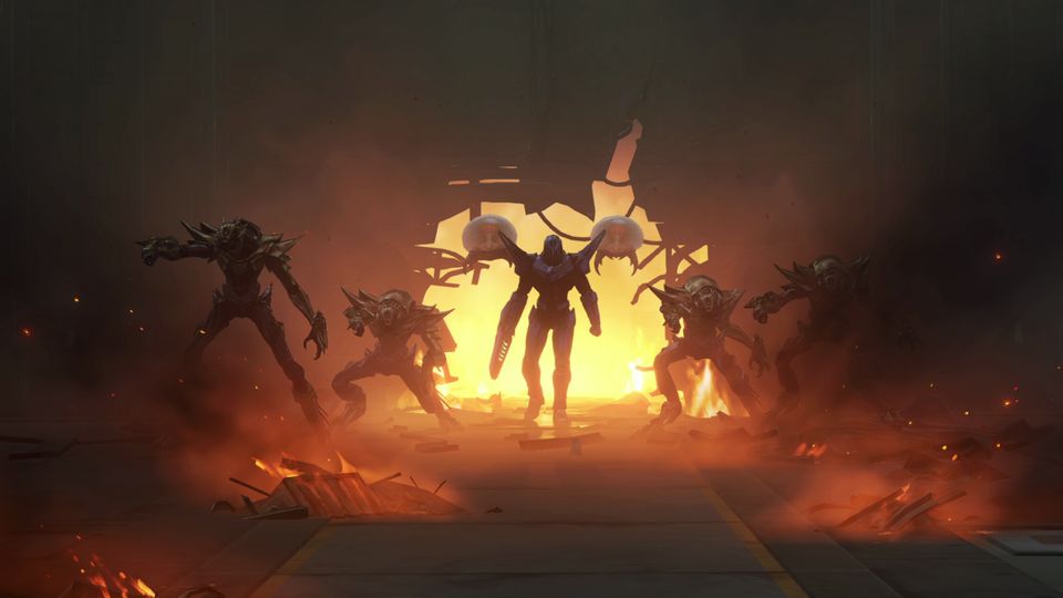 Gameplaybeeld uit Metroid Prime 4: Beyond.