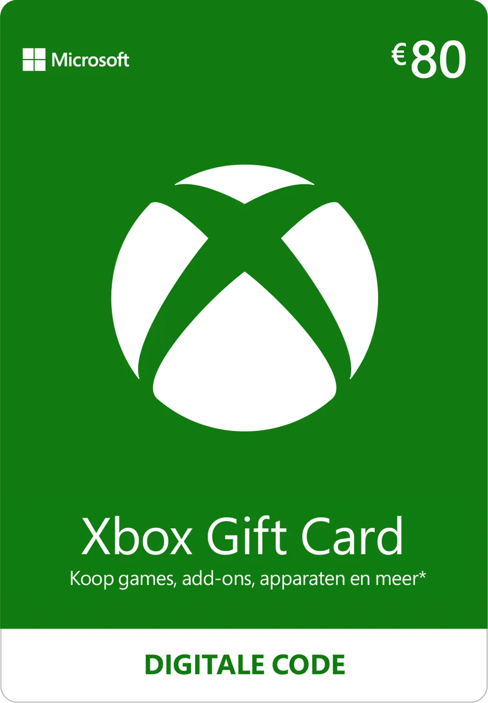 Xbox Gift Card van 80 euro.