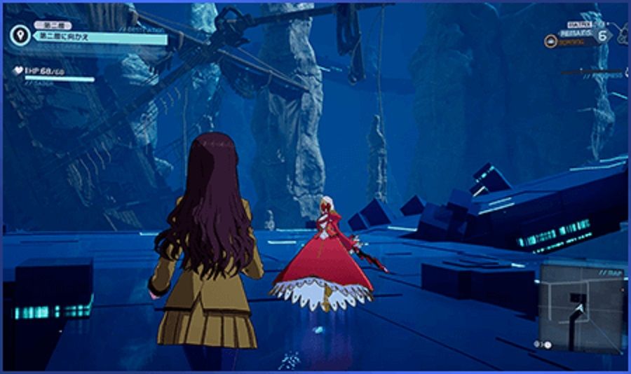 Personage in een gevecht in Fate/EXTRA Record