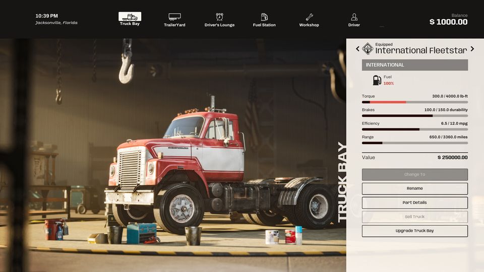 Vrachtwagen met oplegger in Road Kings