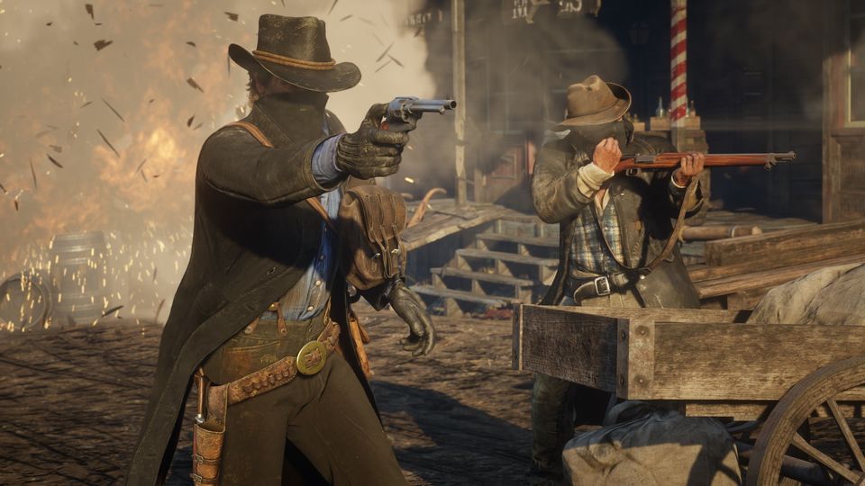 Scène uit Red Dead Redemption 2.