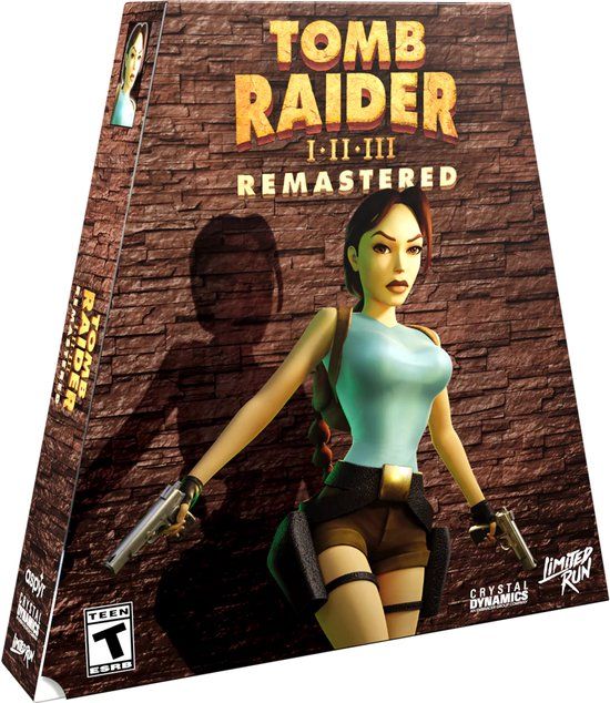Hoes van de Convention Exclusive van Tomb Raider I-III Remastered voor PlayStation 5.