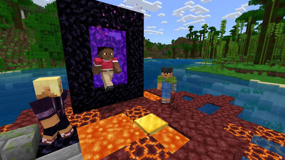 Scène uit Minecraft.