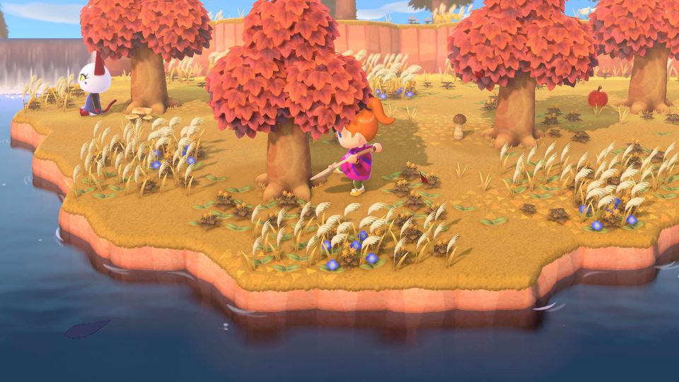 Eilandbewoners en dorpsgenoten op een eiland in Animal Crossing: New Horizons.