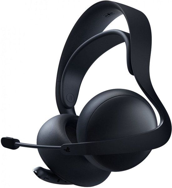 Zwarte PULSE Elite draadloze headset in Midnight Black.