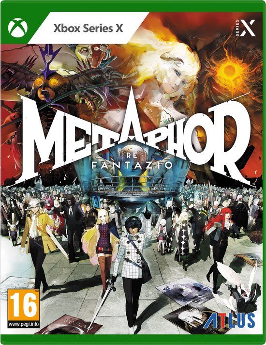 Doosomslag van Metaphor: ReFantazio voor Xbox Series X.