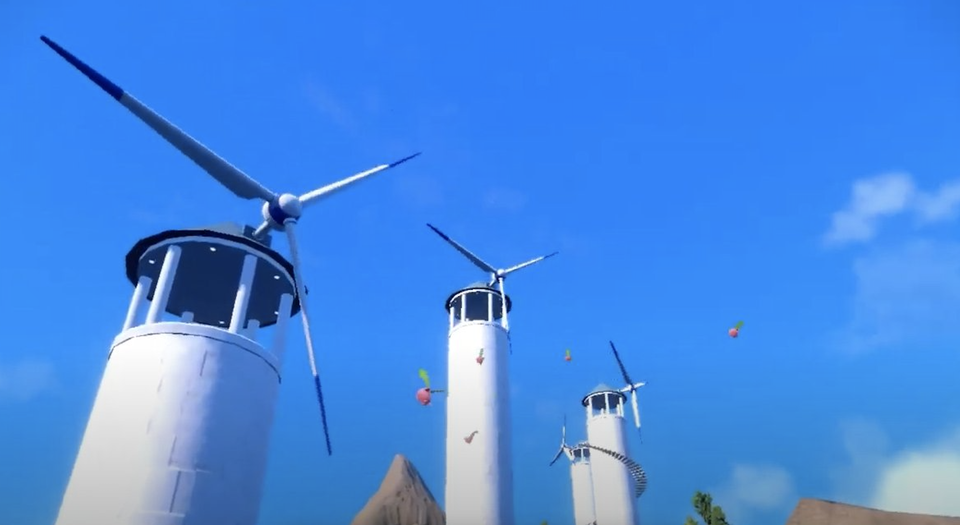 Een landschap in Paldea uit Pokémon Scarlet en Violet.